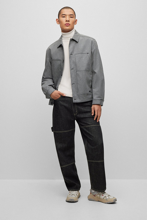 ΠΛΕΚΤΗ ΜΠΛΟΥΖΑ HUGO - 118 ΕΚΡΟΥ